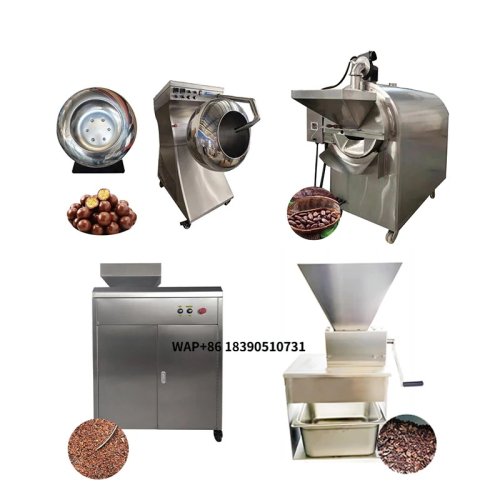 Machine om cacaobonen te roosteren, te breken en de schillen te scheiden voor chocoladeproductie