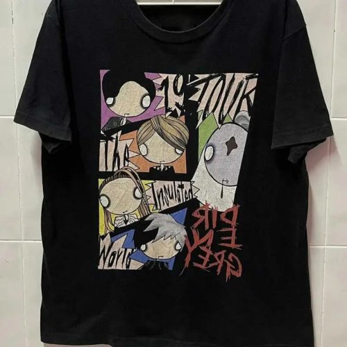 T-shirt em algodão Dir En Grey Tour 19 'The Insulated World' – todos os tamanhos