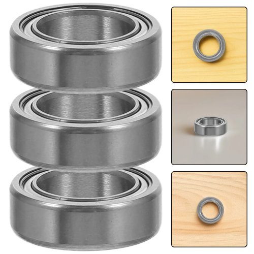 10 pzs Rodamientos micro de acero inoxidable ranura profunda sellados alta velocidad para diferencial de auto RC - Refacción