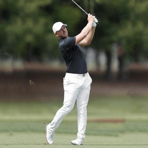 Herren Golfhose – leicht, atmungsaktiv, schnelltrocknend, gerade geschnitten, elastischer Bund mit Taschen