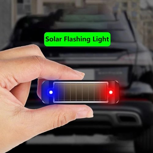 Luz de aviso solar LED mini para coche — Alarma simulada inalámbrica parpadeante antirrobo
