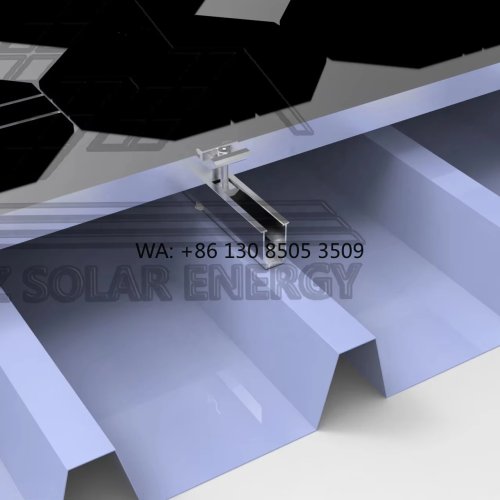 Mini trilho de alumínio perfil trapezoidal económico para painel solar — trilho curto para telhado metálico