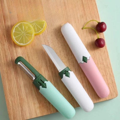 Pelador y cuchillo 2 en 1 para frutas