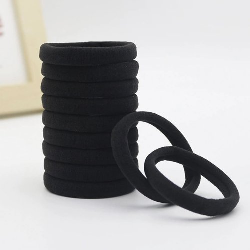 Lot de chouchous noirs – élastiques doux anti‑dérapants, maintien sûr, adaptés à toutes les coiffures, faciles à emporter