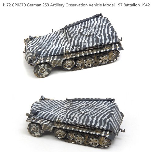 Modelo a escala 1:72 Vehículo de observación de artillería alemán Sd.Kfz.253 'Batallón 197' 1942, modelo terminado para coleccionistas