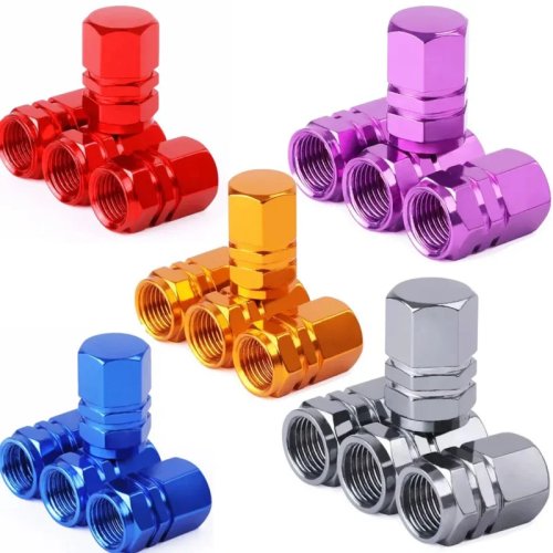Tappi per valvole pneumatici in alluminio – Coprivalvola decorativi e antipolvere per auto, moto e bici