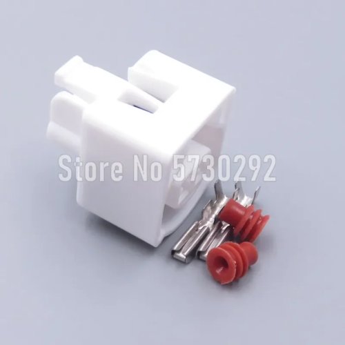 Conector automóvel 2 pinos branco à prova de água para chicote elétrico