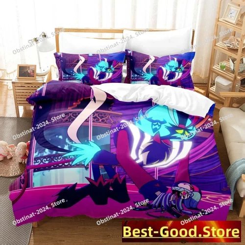 Fizzarolli Boss 3-Piece Anime Bedding Set — Printed Duvet Cover + Pillowcase, Kids & Adult Sizes