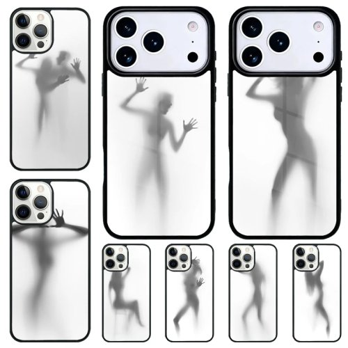 Funda antichoque con siluetas de mujer para iPhone 11/12/13/14/15/16/17 (incluye Pro / Pro Max / Plus)