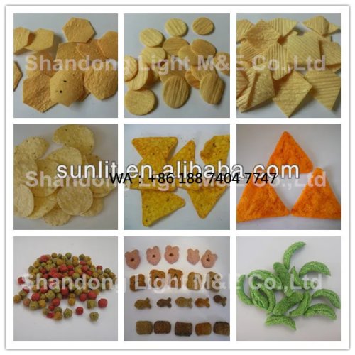 Automatic high productivity stainless steel machine for tortilla and Doritos-style corn snacks