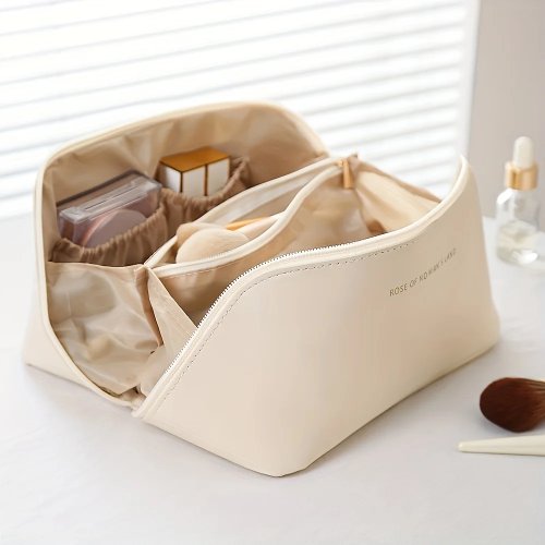 Trousse de maquillage femme de luxe – Organisateur cosmétique zippé pour voyage