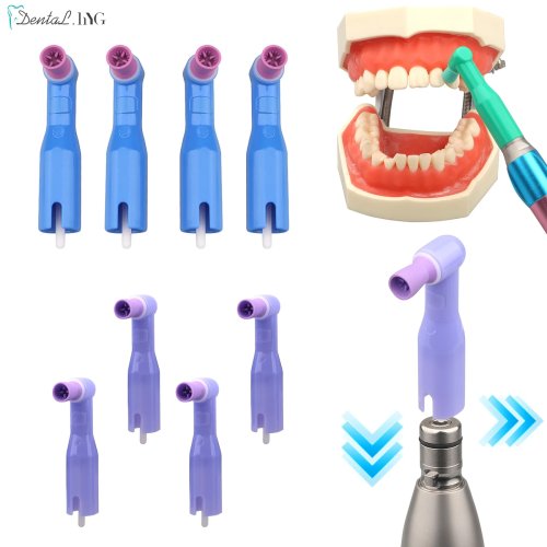 50 Unid. Prophy Angles descartáveis 90° para profilaxia dentária – copos macios/firmes, sem látex