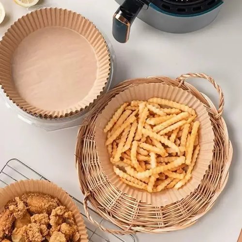 Papel vegetal para Airfryer – formas de papel resistentes a óleo, descartáveis para forno e cozinha