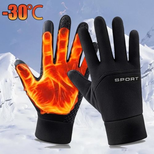 Winterhandschuhe mit Touchscreen — winddicht, kältebeständig, Thermo für Fahrrad, Laufen, Wandern & Ski, Unisex