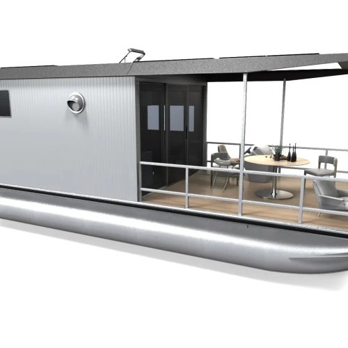 Allhouse Luxury Aluminum Pontoon / Small Sailing Yacht — Compact Houseboat Compatible with Outboard Motors, High-Speed Water Sports Boat, Affordable