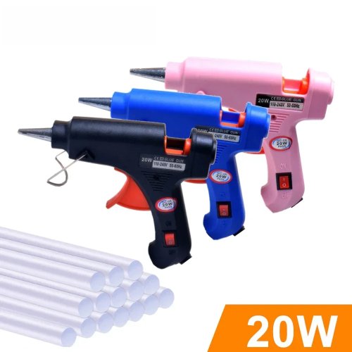Mini pistolet do kleju na gorąco 20W (wtyczka UE) – do sztyftów klejowych 7 mm, do domu i napraw
