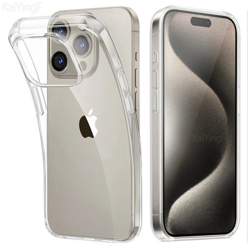 Ốp lưng trong suốt cao cấp bằng TPU mềm cho iPhone (tương thích với 16/15/14/13/12/11, Pro/Pro Max, XR/XS/8 Plus) — ốp lưng trong