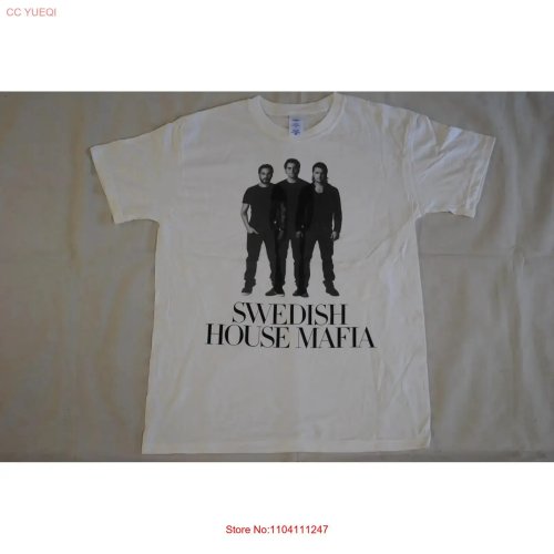 T-shirt Swedish House Mafia 'Line Up' avec logo — effet vintage délavé, tee-shirt band streetwear
