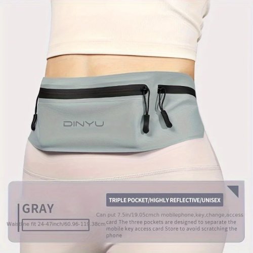 Reflective Running Waist Phone Pouch — Lightweight Sports Belt for Jogging, Marathon & Fitness