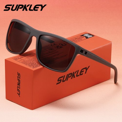 Gafas de sol para mujer SUPKLEY, estilo minimalista con montura cuadrada, protección UV y antirreflejo para manejar