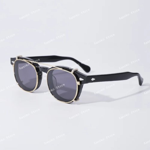Clip para gafas polarizado 45–49 mm, redondo pequeño, UV400, clip elástico para manejo y pesca