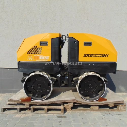 Walec wibracyjny diesel SRD016W 1 t, podwójny bęben – zagęszczarka do utrzymania dróg