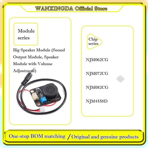 Módulo amplificador de audio/altavoz NJM062/NJM072/NJM082/NJM4558 – placa de salida de sonido