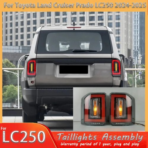 Задні LED ліхтарі для Toyota Land Cruiser Prado LC250 (2024-2025) — динамічні покажчики повороту, стоп- та багажні ліхтарі