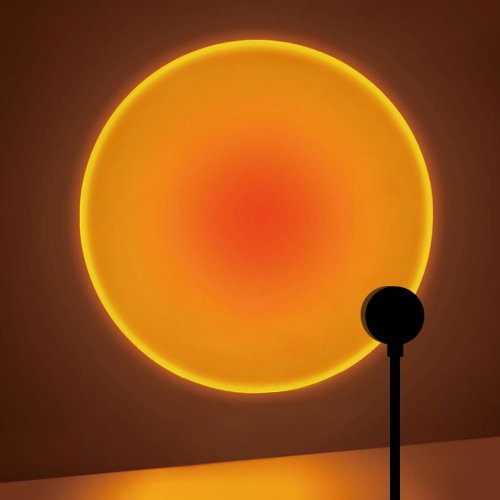 Lampe projecteur coucher de soleil USB — rotative multi-angles, lampe d'ambiance pour salon et chambre