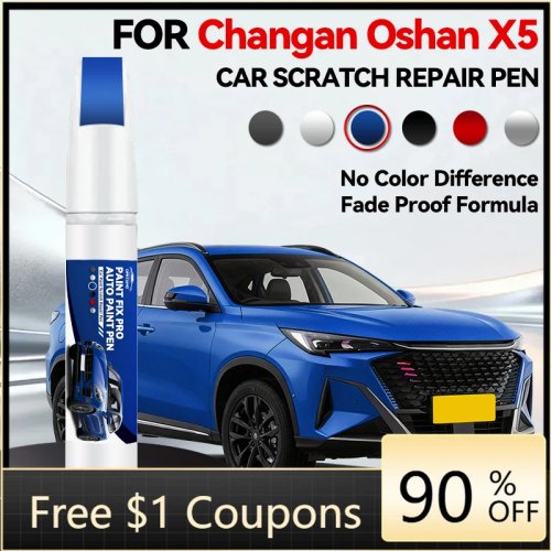 Маркер для подкрасок лакокраски Changan Oshan X5 — карандаш для ремонта царапин, цвета: синий/серебристый/белый/красный/серый/чёрный