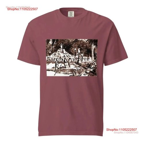 T-shirt uomo Forsyth Park Savannah GA, capo tinguto a pezzo, tessuto pesante, effetto vintage lavato, stampa streetwear