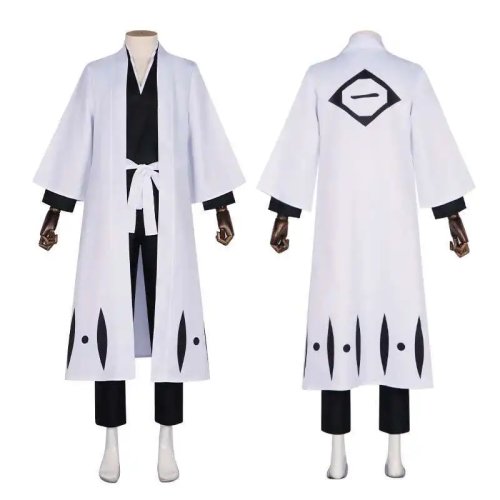 Set cosplay Bleach Aizen Sōsuke — Kimono/robe de capitaine + perruque (Thousand-Year Blood War, Gotei 13)