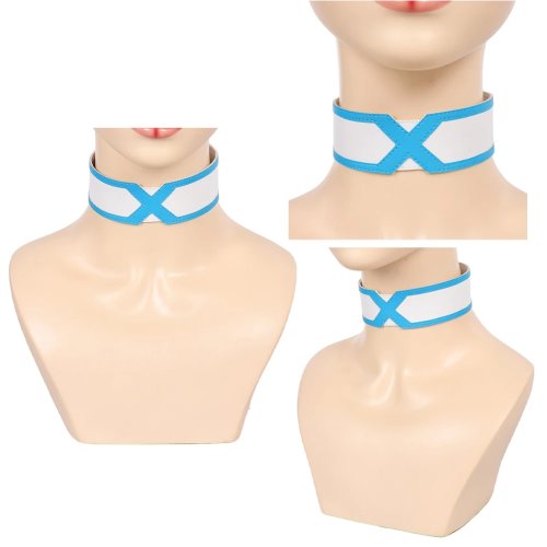 Emma Frost cosplay ketting blauw — kostuumaccessoire voor Halloween, feest en roleplay