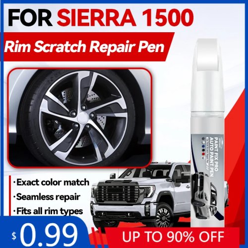 قلم تصليح طلاء لمركز العجلة - مناسب لـ GMC Sierra 1500 HD (1999–2025) GMT900/K2XX/T1 لإصلاح الخدوش