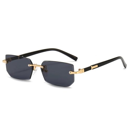 Randlose Sonnenbrille, eckig/klein quadratisch – Unisex Fashion-Sonnenbrille für Damen & Herren, ideal für Reisen