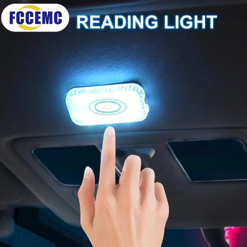Mini LED Touch Innenlicht fürs Auto – kabellose Decken-/Leselampe für Tür, Fußraum, Kofferraum und Ablagefach – USB-wiederaufladbar