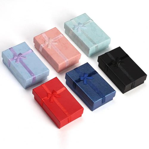 Scatolina regalo mini per bracciale 8×5 cm – scatola in cartone porta gioielli per collana, anello e orecchini