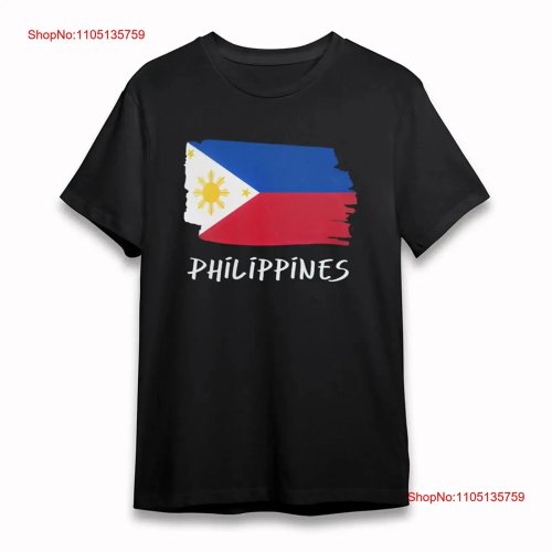 Men's Cotton Classic T-Shirt — Vintage Washed Black with Philippines Sun & Stars Print