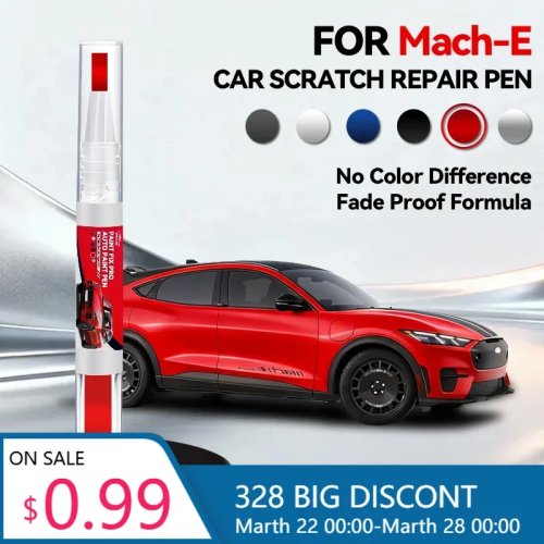 Lakstift voor Ford Mustang Mach‑E (2020–2025) – CDX krasreparatie, touch‑up pen (Zwart/Wit)