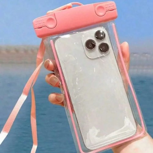 Capa impermeável flutuante grande para telemóvel – saco à prova de água para surf, praia, natação, caiaque e snorkeling