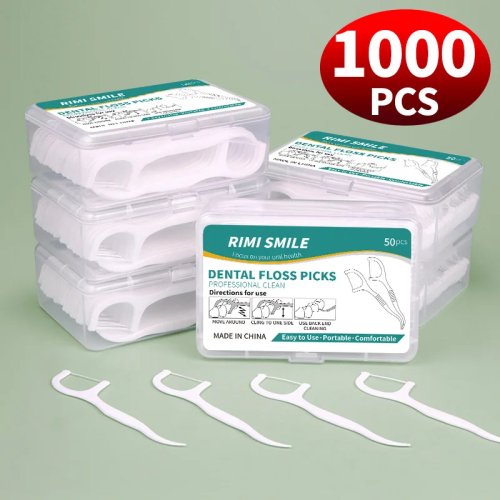 Zahnseide-Picks – wählbare Packung: 50 / 150 / 300 / 600 / 1000 Stück