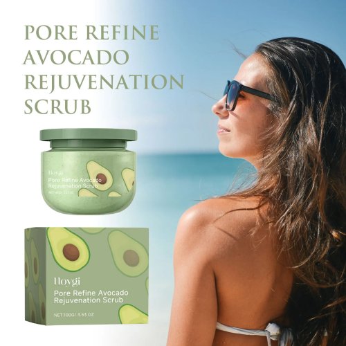 Esfoliante Corporal de Abacate Hoygi 100 g — remove pele morta, limpa poros, controla oleosidade, nutre e hidrata