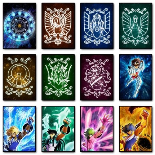 Saint Seiya Rozan Dragon Canvas Poster — Japanese Anime Wall Art for Room/Home Decor