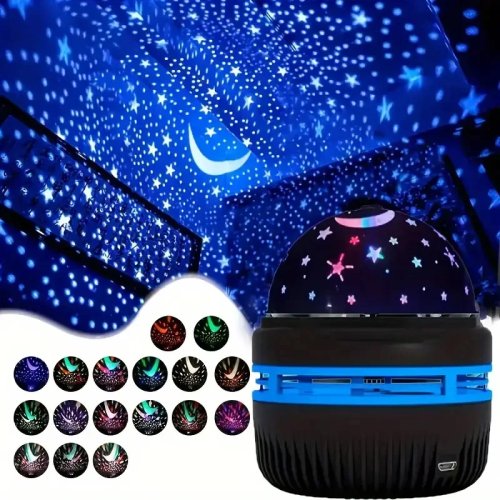 LED Sternenhimmel-Projektor USB – Nachtlicht mit Mond- und Sternprojektion fürs Schlafzimmer