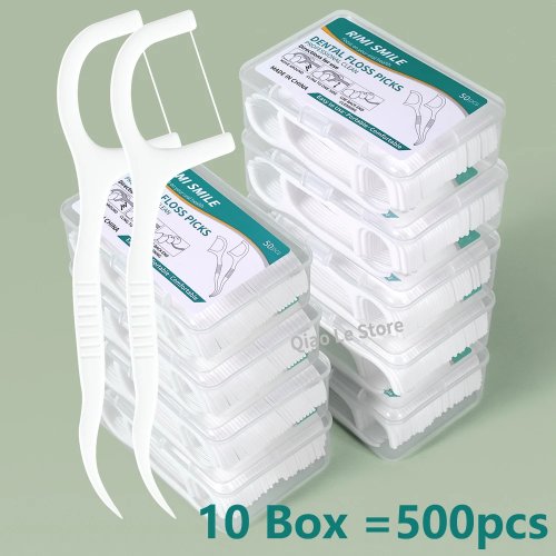 Bâtonnets de fil dentaire jetables portables, plastique haute résistance. Boîtes disponibles en 1/2/5/10