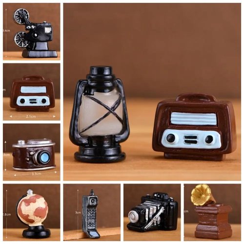 Miniatura Cámara Retro para Casa de Muñecas - Adorno Vintage