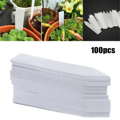 Etiquetas para plantas impermeables y fáciles de limpiar, plástico – 100 pzas, 5×1 cm