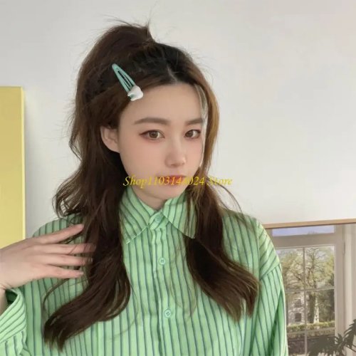 Clip per capelli mini in metallo dentato N5KE — stile Harajuku/Y2K per donne e ragazze