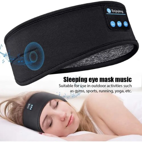 Bluetooth-Stirnband-Kopfhörer – kabelloses Schlaf- & Sport-Headset mit integrierten Ohrhörern, elastisch