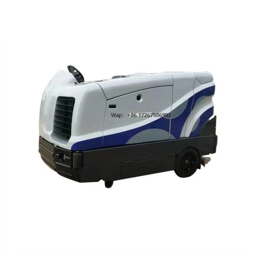 Lavadora/secadora de pavimentos industrial grande tipo ride-on — Máquina de limpeza multifunções inteligente